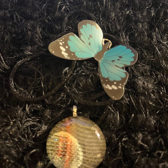 Rare Unique Vintage Marble Glass Boho One of a Kind Handmade Necklace - Picture 8 of 16